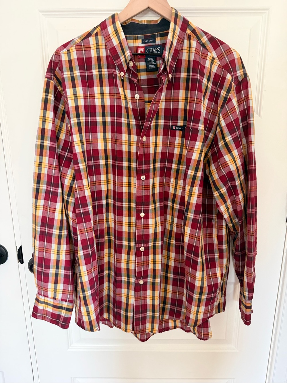 Chaps plaid button down xl